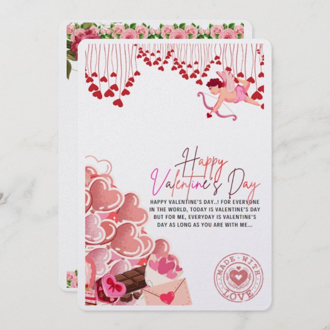 Valentine's day gift card (Front/Back)