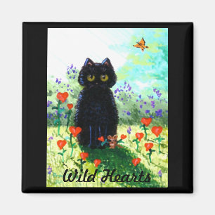 Valentine's Day Gift Cat Art Hearts Creationarts Magnet