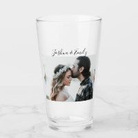 Valentine's Day gift Couple Photo Beer Glass