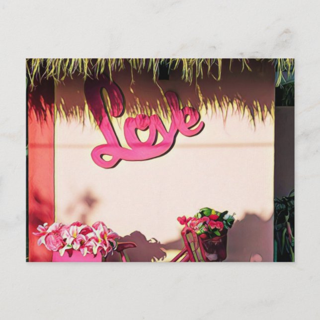 Valentine's day gift for bikers postcard (Front)