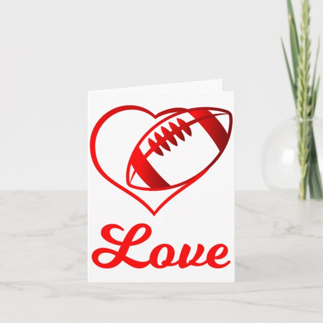 Valentines Day Gift For Football Lovers  Card (Front)