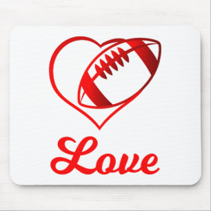 Valentines Day Gift For Football Lovers  Mouse Pad