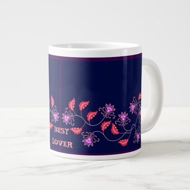 VALENTINE'S DAY GIFT FOR GIRLFRIEND, WIFE, HUSBAND LARGE COFFEE MUG (Front Right)