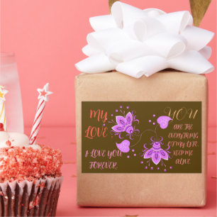 VALENTINE'S DAY GIFT FOR GIRLFRIEND, WIFE, HUSBAND RECTANGULAR STICKER