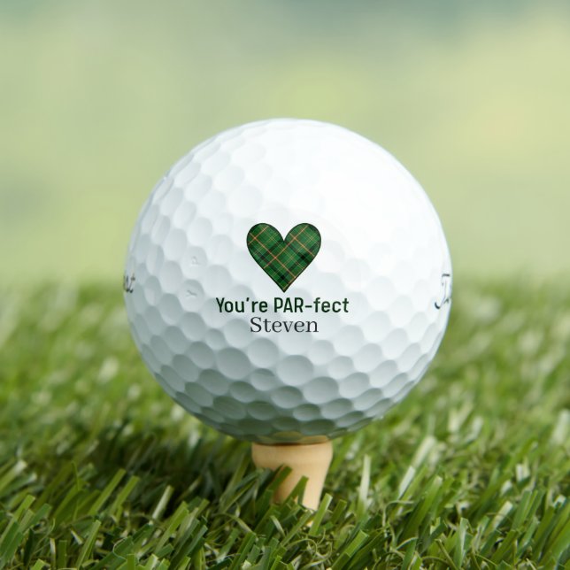 Valentine's Day Gift Husband, Heart PAR-fect Love Golf Balls (Insitu Tee)