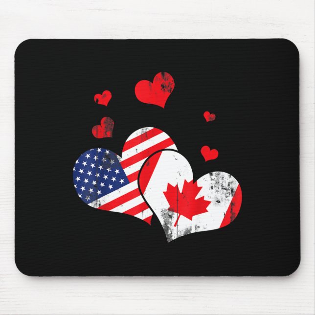 Valentine's Day Gift Maple Leaf Canada  Mouse Pad (Front)