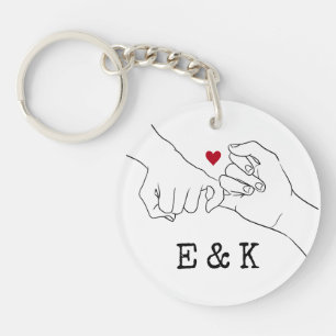 Valentine's Day Gift Pinky Promise Photo Couple  Key Ring