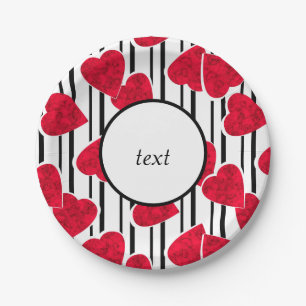Valentine's day gift tags paper plate