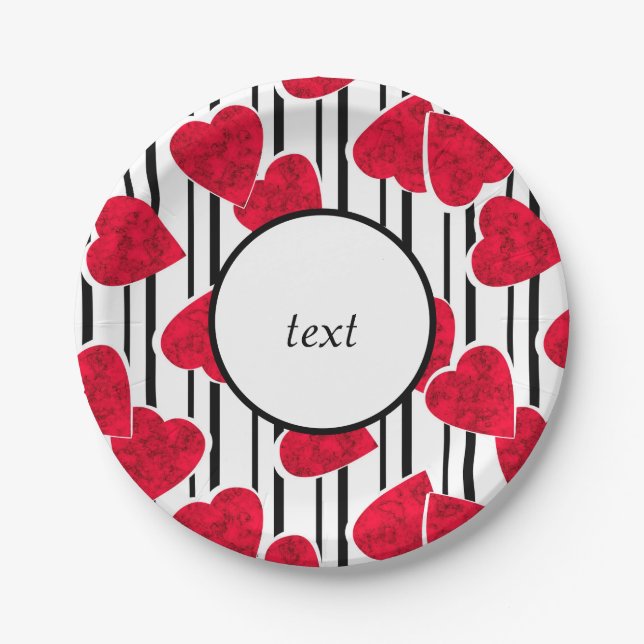 Valentine's day gift tags paper plate (Front)