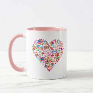 Valentines Day Gifts Candy Heart Shape Design Mug