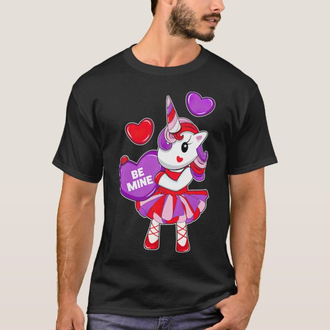 Valentines Day Gifts for Kids Unicorn Girls Be T-Shirt (Front)