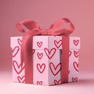 Valentine's Day Gifts Love Red Hearts  Wrapping Paper