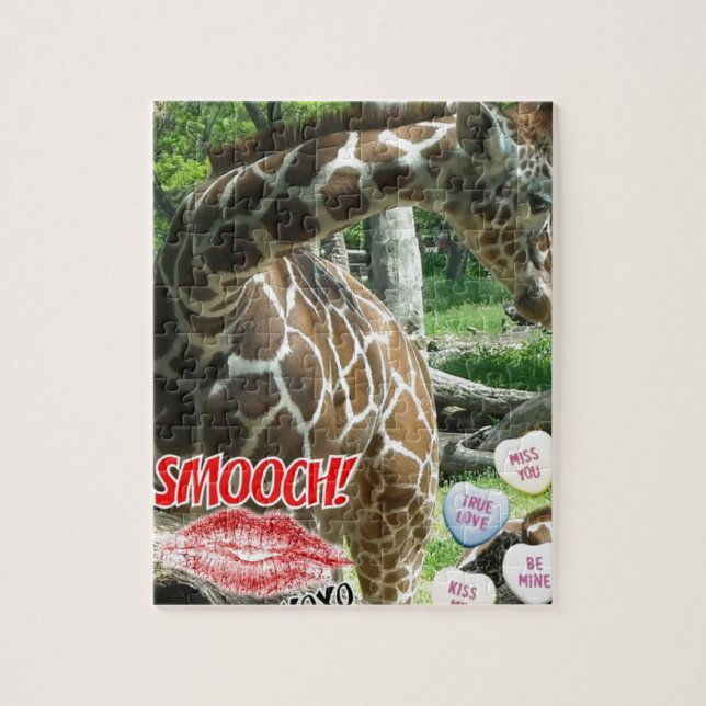 Valentine's Day Giraffe Jigsaw Puzzle (Vertical)