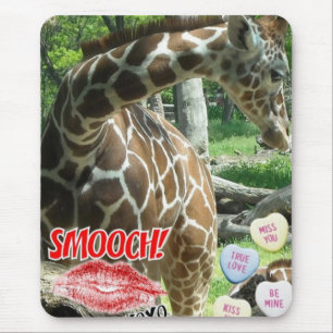 Valentine's Day Giraffe Mouse Pad