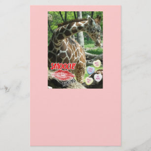 Valentine's Day Giraffe Stationery