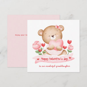 Valentine's day girl pink Valentine's day Card