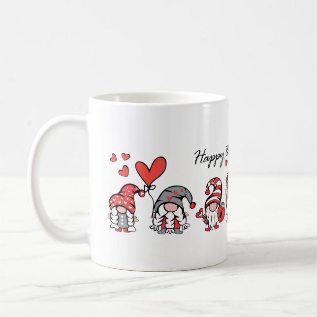 Valentine's Day Gnome Coffee Mug (Left)