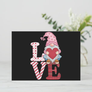 Valentines Day Gnome Love Couple Gifts for Her  Holiday Card