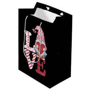 Valentines Day Gnome Love Couple Gifts for Her  Medium Gift Bag