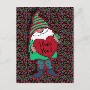 Valentine's Day Gnome Your Personalise Postcard