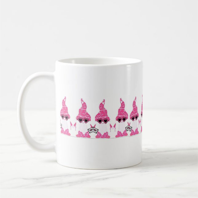 valentines day gnomes coffee mug (Left)