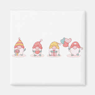 Valentine's day gnomes. magnet