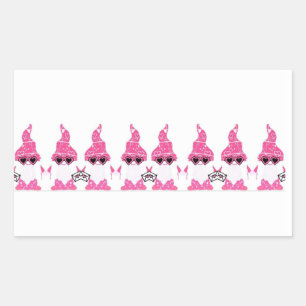 valentines day gnomes rectangular sticker