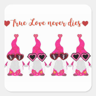 Valentine's Day gnomes Square Sticker