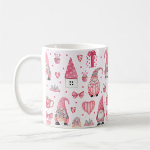 Valentine's Day Gnomes with Hearts   Coffee Mug
