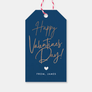 Valentine's Day   Gold Glitter Gift Tags