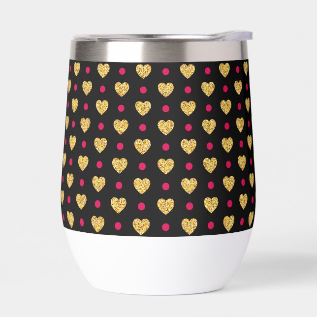 Valentine's Day Gold Hearts Pattern-23655 (Left)