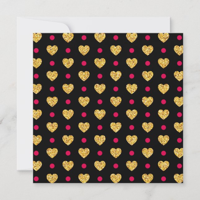 Valentine's Day Gold Hearts Pattern-23655 (Front)