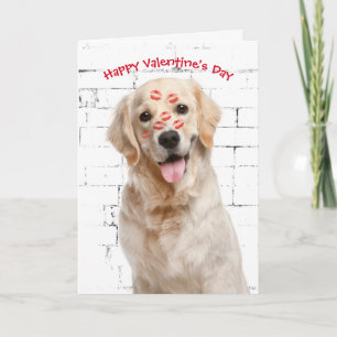 Valentine's Day Golden Retriever Card