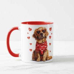 Valentines Day Golden Retriever Dog Mug