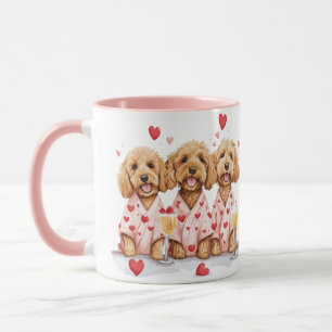 Valentines Day Goldendoodle Dogs Mug