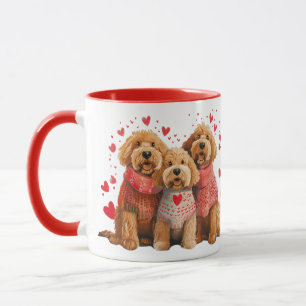 Valentines Day Goldendoodle Dogs Mug