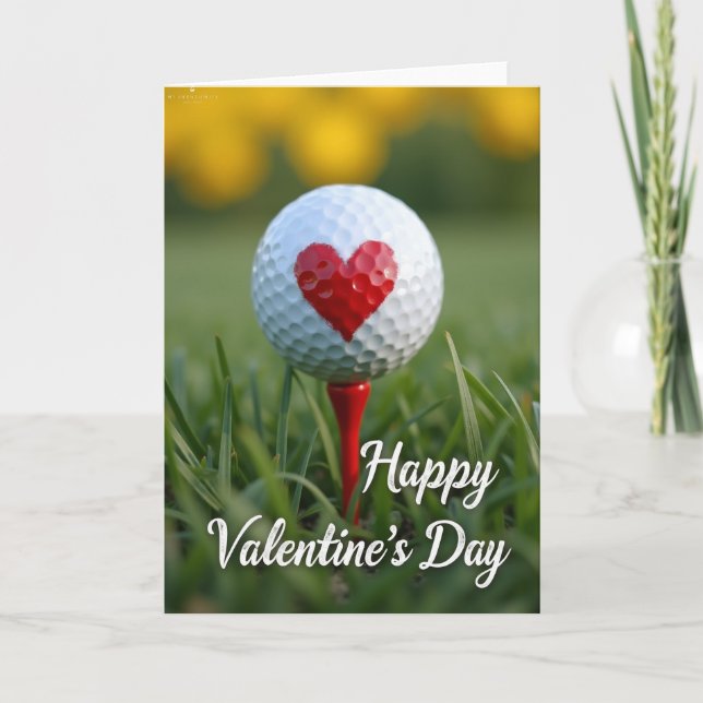 Valentines Day Golf Card (Front)