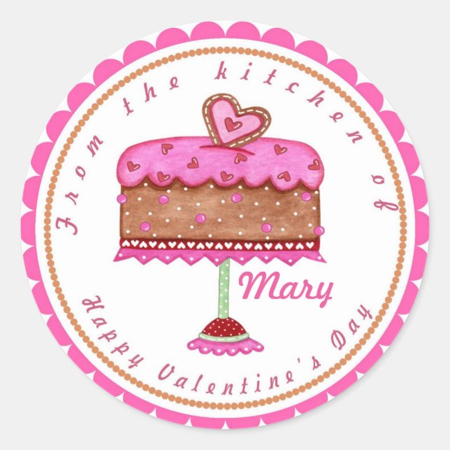 Valentine's Day Goodie Bag Baking Stickers (Front)