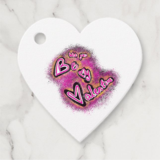 Valentine's day graffiti favour tags (Front)