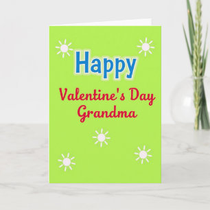 Valentines Day Grandma Sun Pattern Card