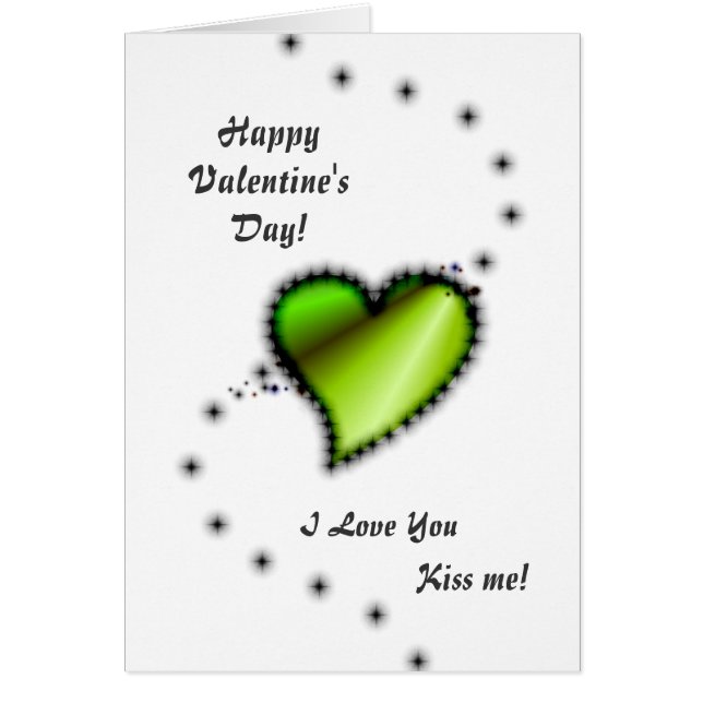 Valentine's Day  -  green Rainbow heart (Front)