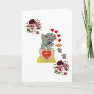 Valentine's Day Greeting Card Elephant
