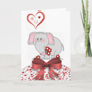 Valentine's Day Greeting Card Elephant