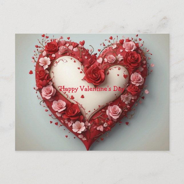 Valentine's Day Greeting Card | Heart Design  (Front)