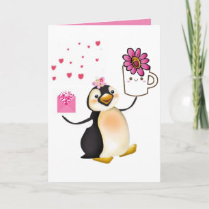 Valentine's Day Greeting Card Penguin