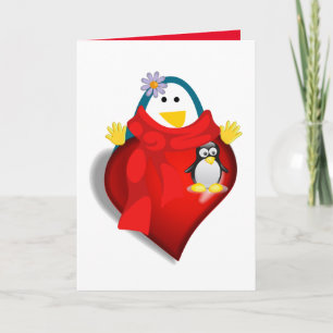 Valentine's Day Greeting Card Penguin