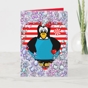 Valentine's Day Greeting Card Penguin