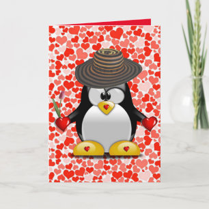 Valentine's Day Greeting Card Penguin