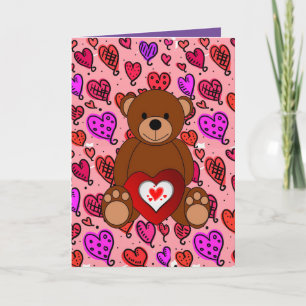 Valentine's Day Greeting Card Teddy Bear