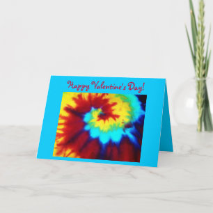 Valentine's Day Greeting Card-Tie Dye Look Holiday Card